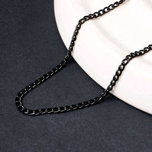 Black Curb Chain Necklace