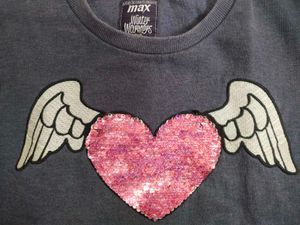 Cute Heart Sequin Sweatshirt