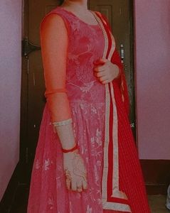 Beautiful Pink Gown With Bandi 😊