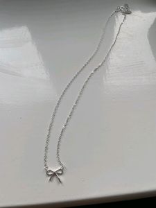 Silver Bow Necklace