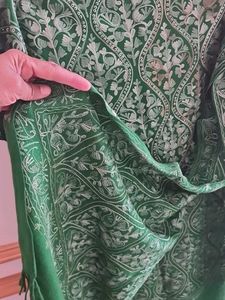 Elegant Green Ethnic woolen stole