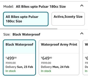 Bike Cover For Allbike 2 Colour Available 🖤 &amp; 🤍