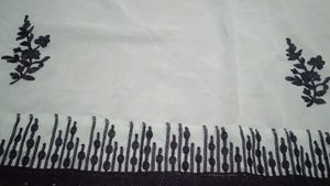 Elegant Embroidered unstitch material.