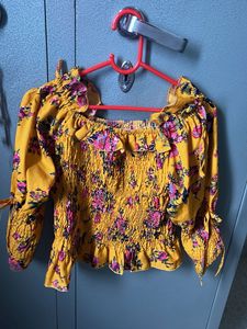 Floral Smocked Crop Top