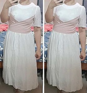 WHITE &amp; PINK DRESS