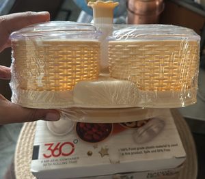 4 Air Seal Container With Rolling Tray