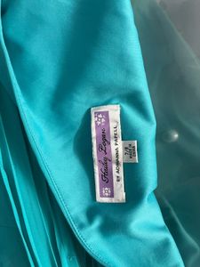 Aqua padded One-Shoulder Party Dress