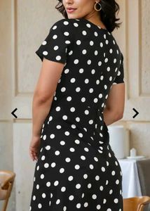 Chic Polka Dot Wrap Dress