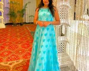 Sky Blue Embellished Lehenga Choli