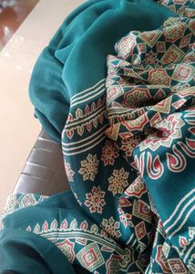 Semi Modal Saree With Blouse Metterial