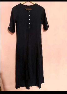 Zudio Navy Blue Cotton Kurta