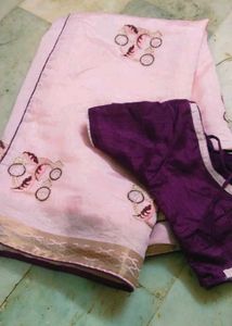 Simple And Beautiful Saree With Blouse