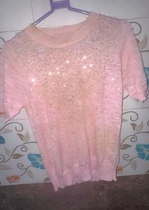 Pink Sequin Top