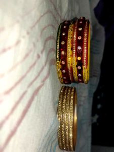 Colorful Rhinestone Bangle Set