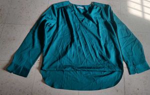 Teal.blue ....Cowl neck with self inner
