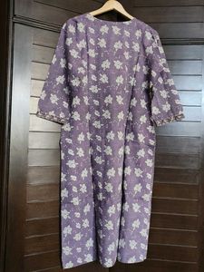 Women purple cotton Floral print Kurta Set