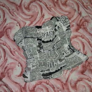 Zara Newspaper Corset Top