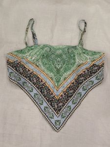 Urbanic Green Scarf Top