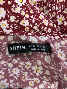 Shein Maroon Printed Dress(Women’s)