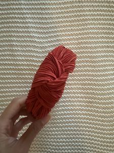 Orange Pleated Hairband