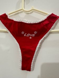 Brand New Red Love Thong (Without Tag)