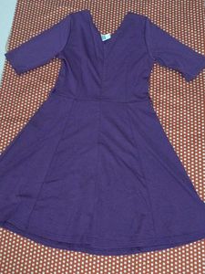 Purple Fit &amp; Flare Dress