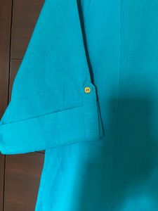W Women’s Firozi (blue) Pintuck Kurta (18)xxxl