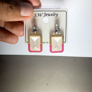 Geometric Gold Studs for Women
