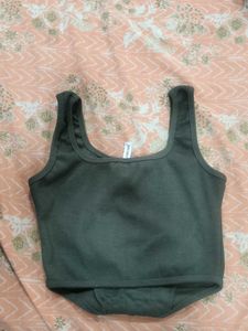 Green Corset Tank Top