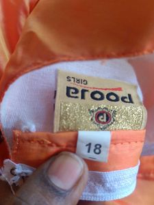 Hand-Embroidered Peach Toddler Dress