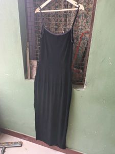 Black Ribbed Tank Dress