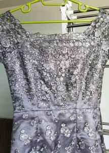 Grey Lace Dress