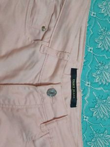 Peach Denim Shorts