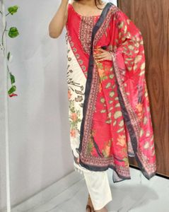 Brand New heavy chinon Mirror Work suit set