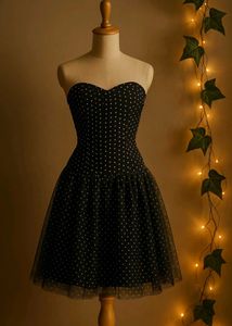 Chic Black Polka Dot Dress
