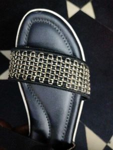 Black Beaded Flats