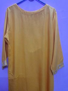 Yellow Embroidered Kurta