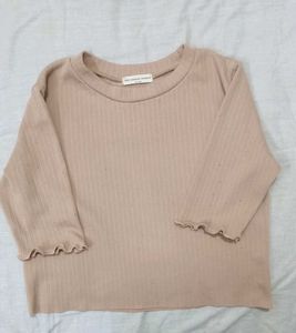 Crop Cream Color Top