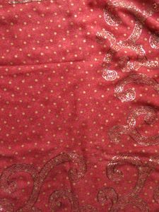 Coral Georgette Saree with blouse