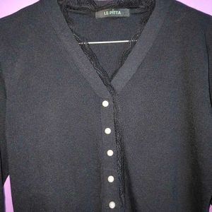 Elegant Black Knit Top