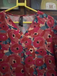 Floral Print Tunic Kurta Top
