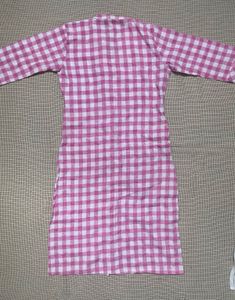 Pink Checkered Kurti Set