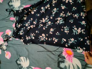 Flower Print One Piece Dress
