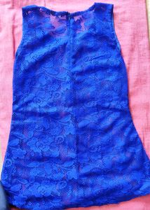 Netted Electric Blue Top