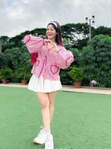Savana Cute Gingham Heart Cardigan🍒