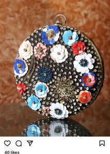 Gorgeous Multi Coloured Embellished Bag