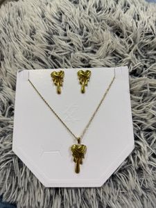 18K Gold Plated Heart Set