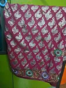Elegant Maroon Saree