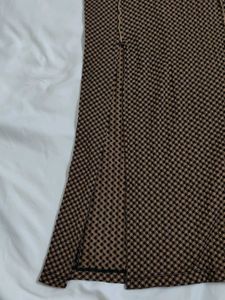 Checkered Midi Skirt