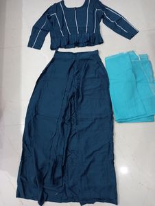 Top With Palazzo and Dupatta